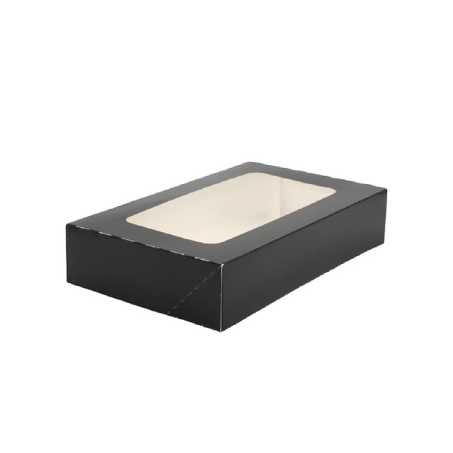 Kraft Sushibox mit Sichtfenster - schwarz, Large Kraft Sushibox mit Sichtfenster - schwarz, Large