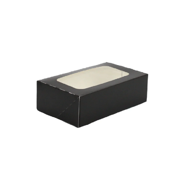 Kraft Sushibox mit Sichtfenster - schwarz, Small Kraft Sushibox mit Sichtfenster - schwarz, Small