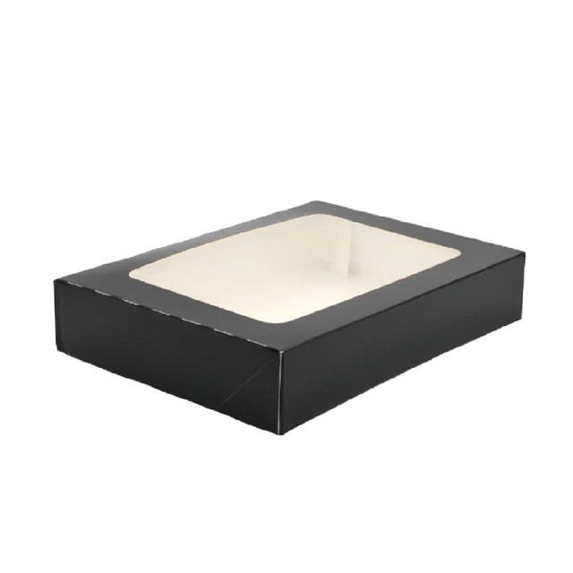 Kraft Sushibox mit Sichtfenster - schwarz, XL Kraft Sushibox mit Sichtfenster - schwarz, XL