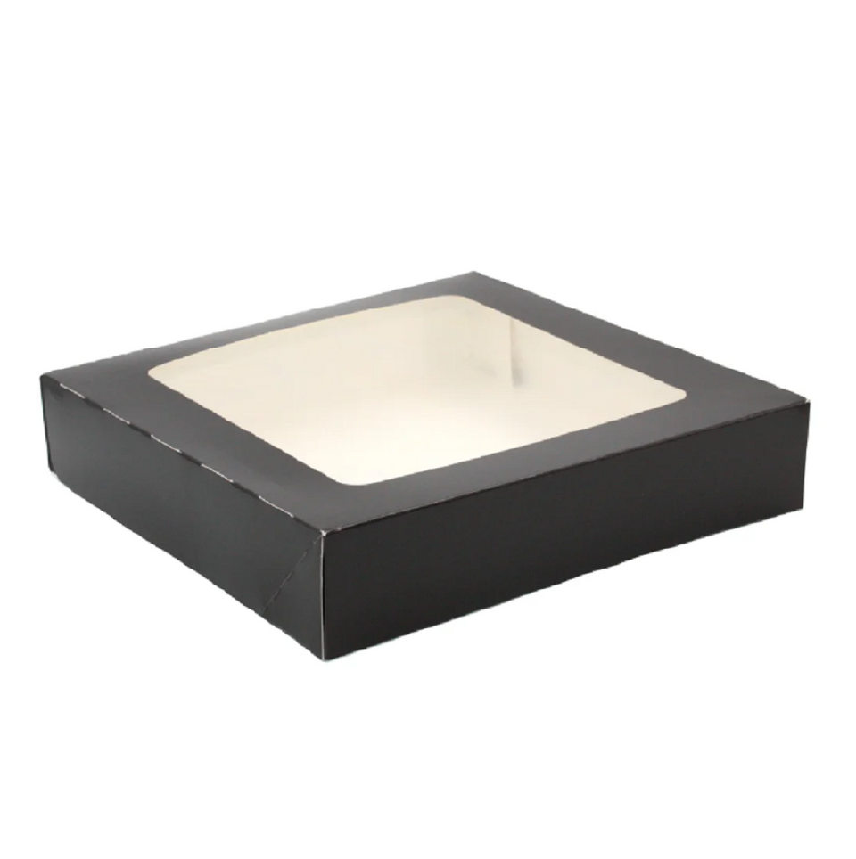 Kraft Sushibox mit Sichtfenster - schwarz, XXL Kraft Sushibox mit Sichtfenster - schwarz, XXL