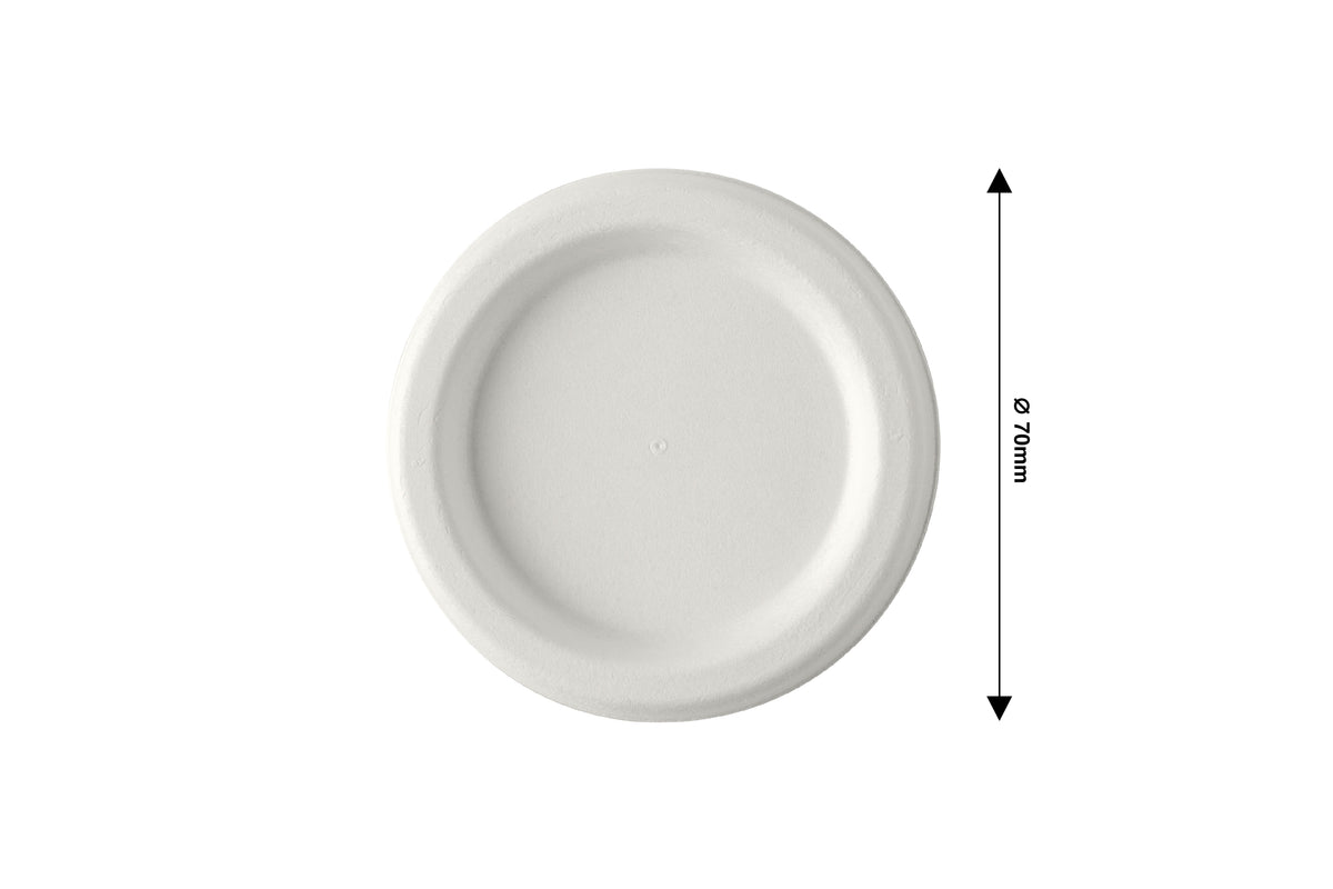 Ø 70 mm Bagasse Deckel für Saucen Behälter