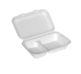 BIO Bagasse Menübox - zweiteilig, Large