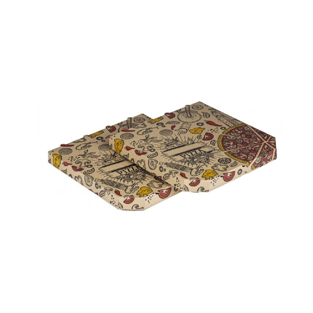 32 x 32 x 30 mm Pizzakarton - "BEST" - braun