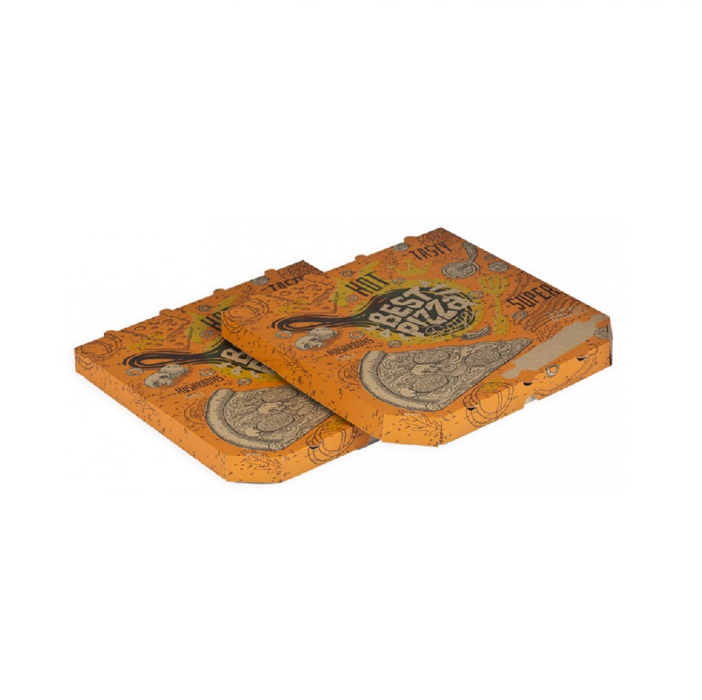 33 x 33 x 30 mm Pizzakarton - "BEST" - braun