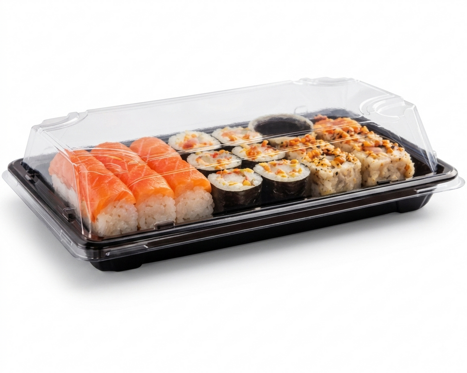 Sushi Box PET + Klarsichtdeckel