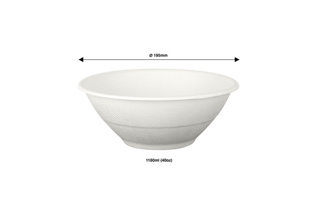 1180 ml Ø 195 mm bagasse noodle bowl