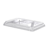 355-470 ml anti-steam lid 100% rPET, rectangular container